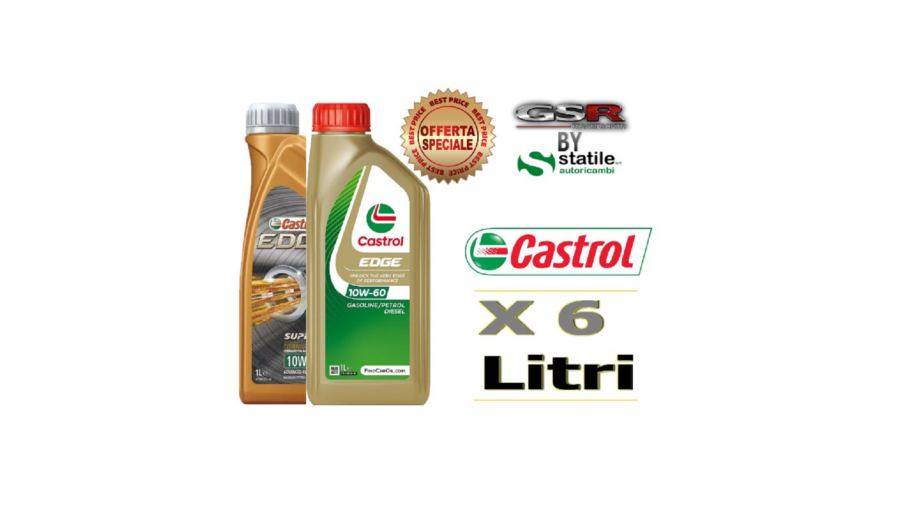 6 Litri Olio-Lubrificante Castrol Edge Supercar 10w60 Lt.1